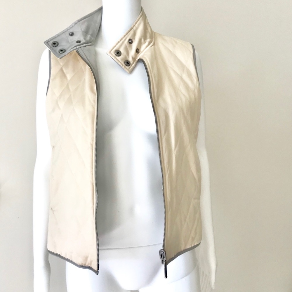 LAUREN Reversible Quilted Mockneck Zip-Up Vest P/M - Picture 5 of 10